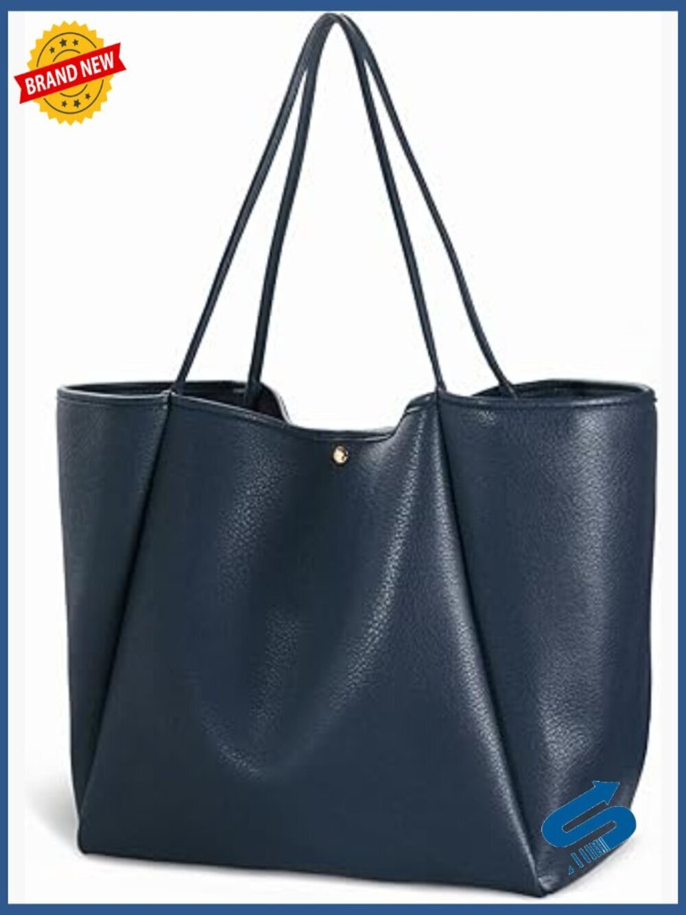 Oversize PU Leather Tote Bag for Travel Weekender Shopper Handbag